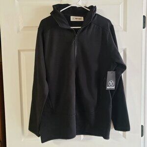 90 Degree by Reflex Men's Fleece Lined Full Zip Hoodie Black Size Large NWT